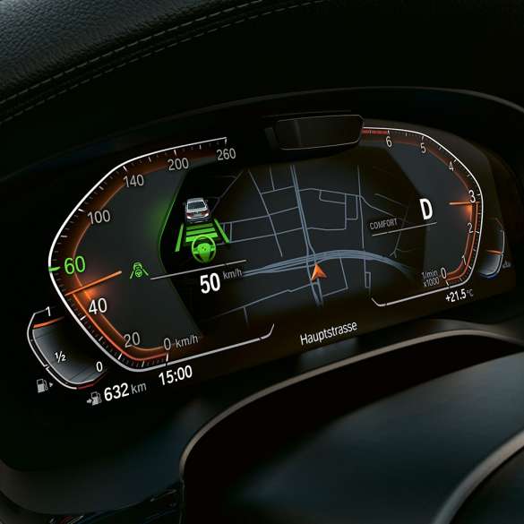 Information display BMW 5 Series Touring G31 Information display BMW 5 Series Touring G31 Facelift 2020 Sophisto Grey close-up interior