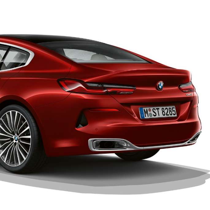 Base model three-quarter rear shot BMW 8 Series Gran Coupé, base model three-quarter rear shot