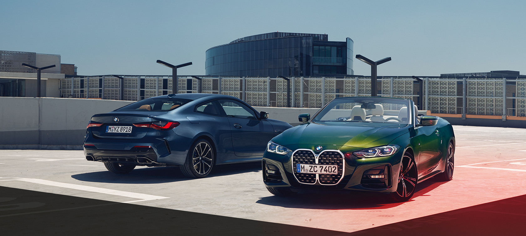 BMW 4 Series Coupé G22 BMW 4 Series Cabrio G23 on parking level BMW 4 Series BMW 4 Series Coupé G22 BMW 4 Series Cabrio G23 on parking level