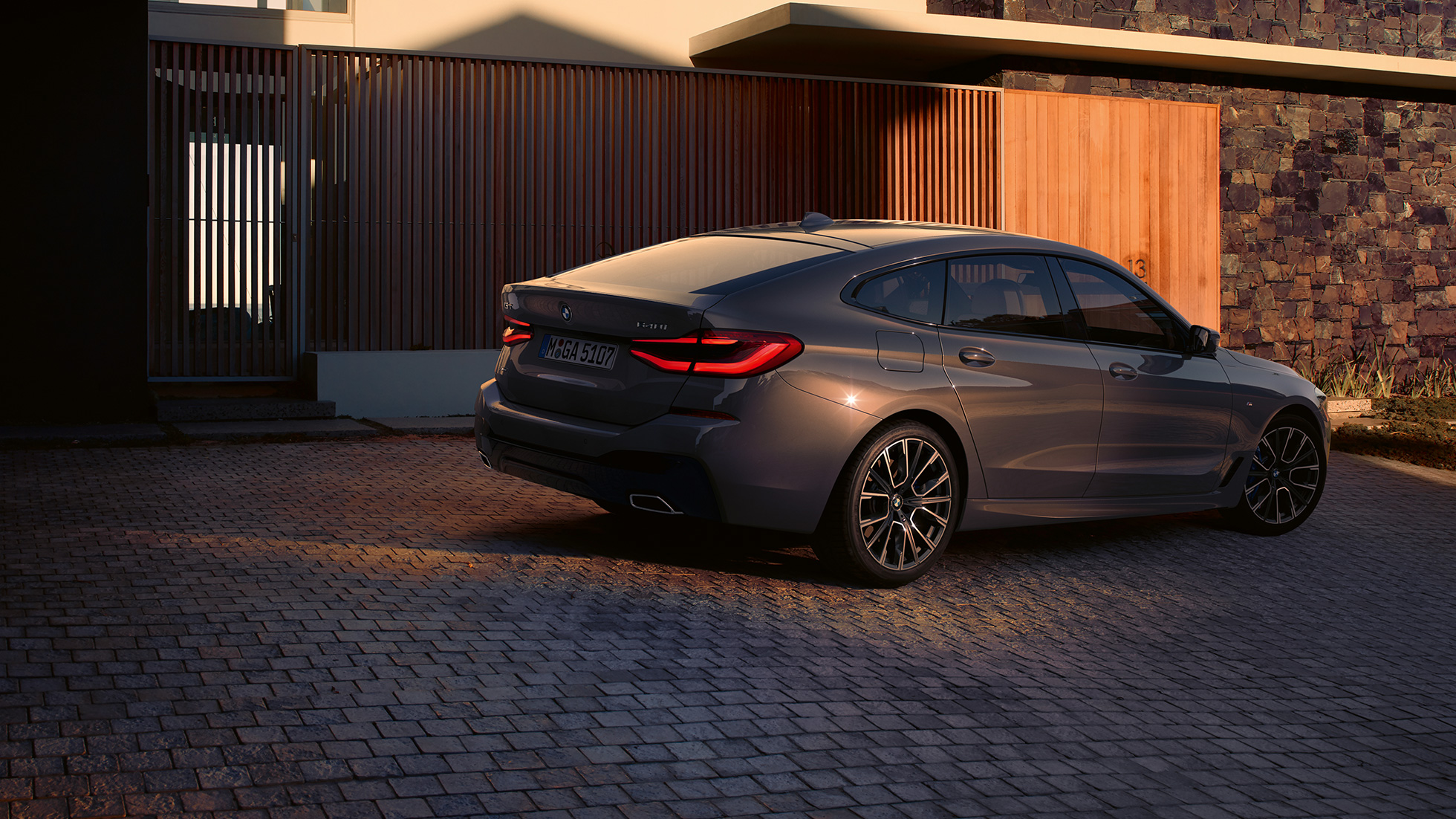 Rear design BMW 6 Series Gran Turismo G32 2020 Rear design BMW 6 Series Gran Turismo 640i xDrive G32 2020 Bernina Grey rear view