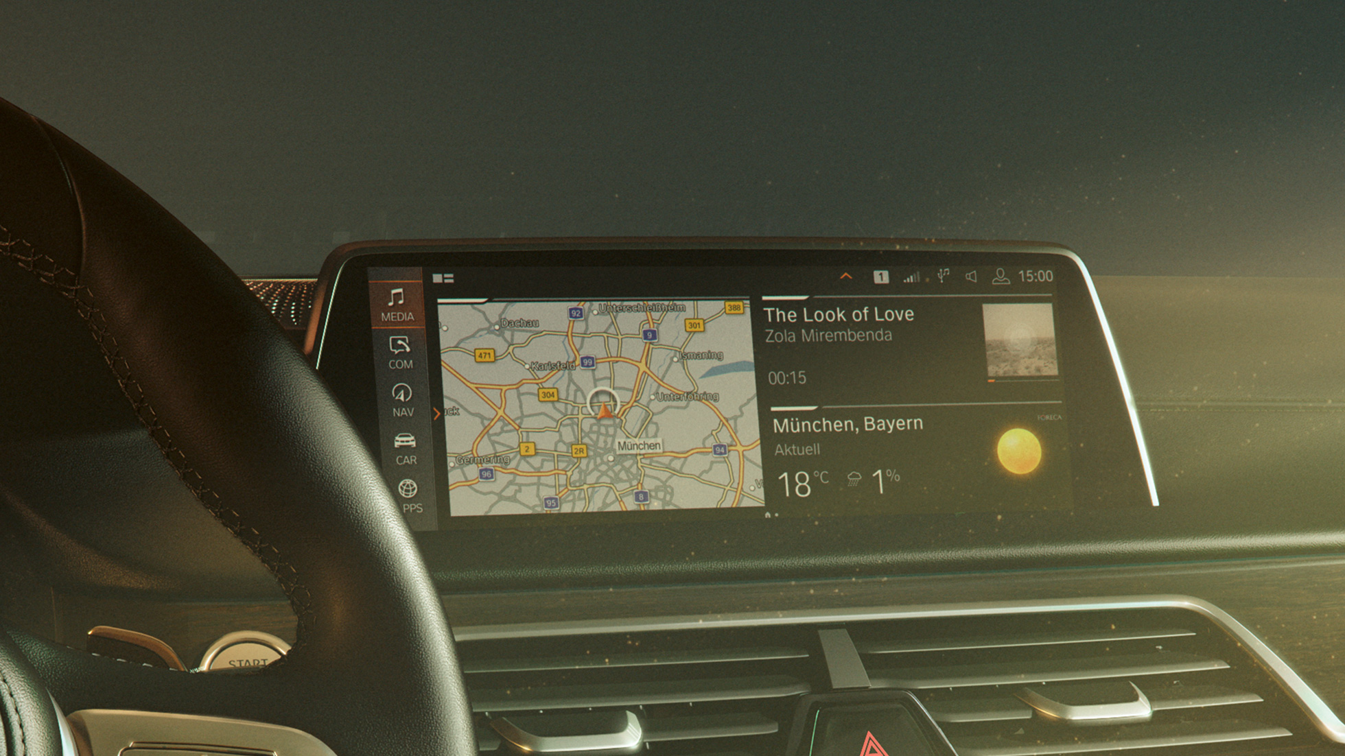 BMW Operating System 7 BMW 7 Series Sedan: BMW Operating System 7 on Control Display
