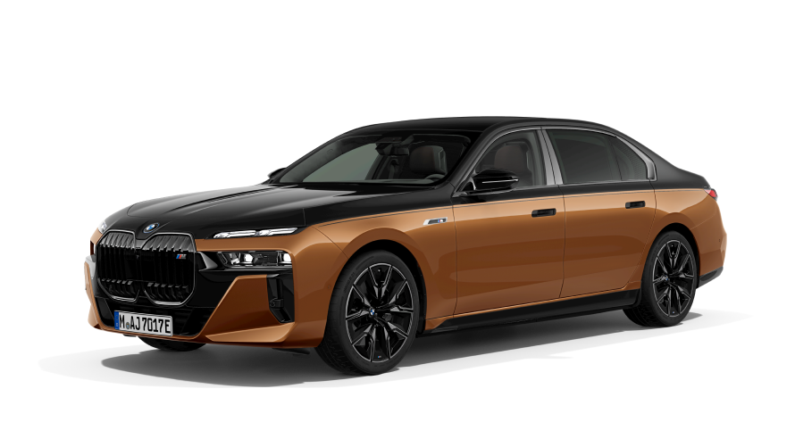 BMW i Series BMW i7 M70 G70e three-quarter side view BMW i Series BMW i7 M70 G70e three-quarter side view