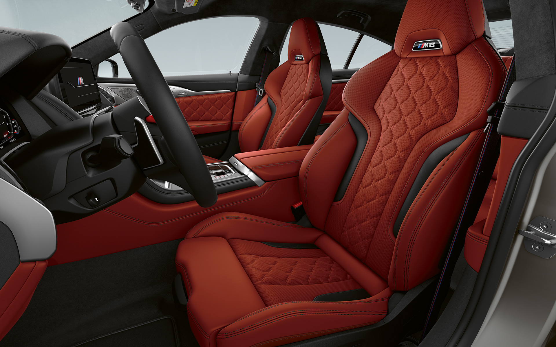 interior M sport seats BMW M8 Gran Coupé F93 LCI Facelift 2022 BMW M8 Gran Coupé F93 LCI Facelift 2022 interior M sport seats