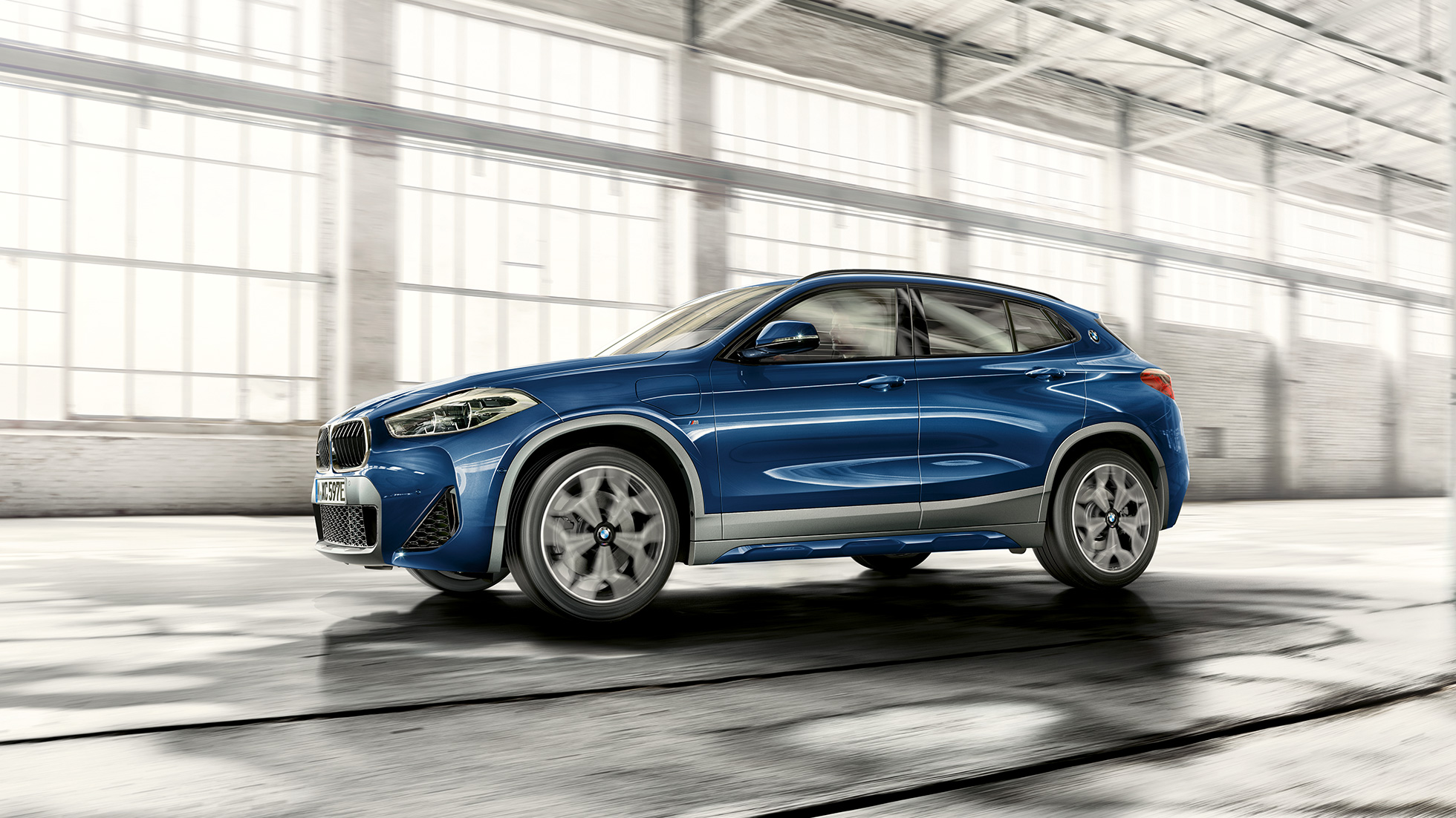 Front view BMW X2 xDrive25e plug-in hybrid F39 BMW X2 xDrive25e plug-in hybrid 2020 F39 front view