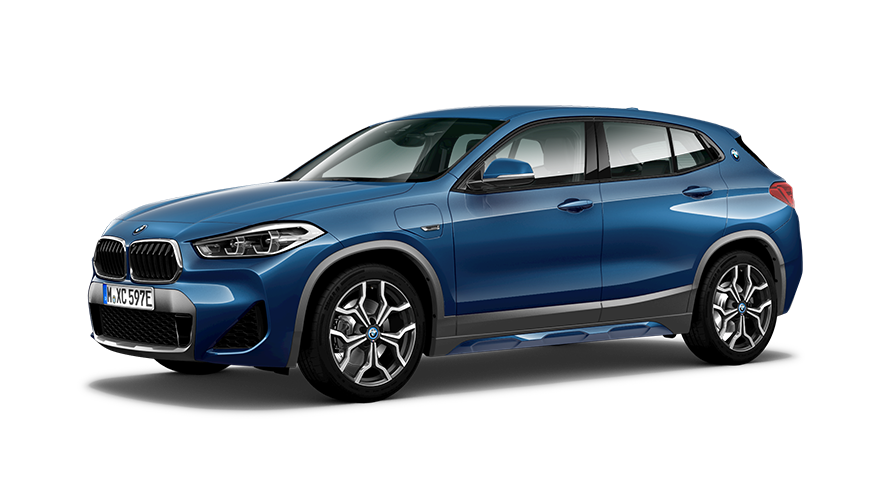 BMW X Series BMW X2 plug-in hybrid F39 three-quarter side view BMW X Series BMW X2 plug-in hybrid F39 three-quarter side view