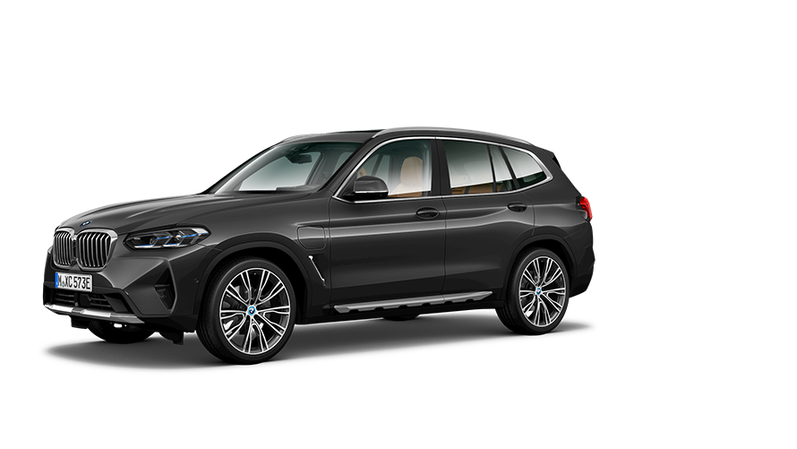 BMW X Series BMW X3 plug-in hybrid G01 three-quarter side view BMW X Series BMW X3 plug-in hybrid G01 three-quarter side view