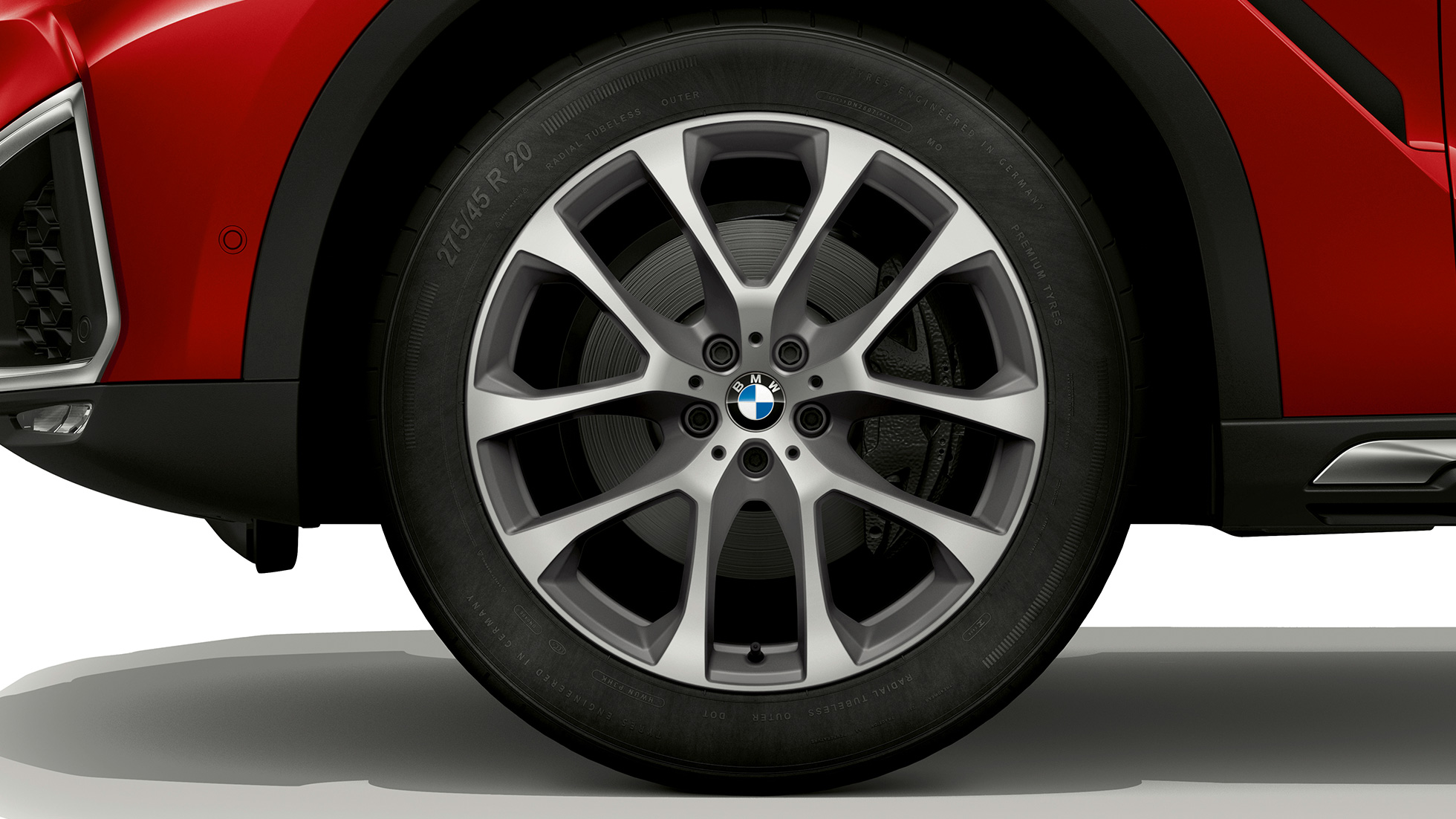 BMW X6 with BMW xLine, light alloy wheel. BMW X6 with BMW xLine with focus on light alloy wheel.