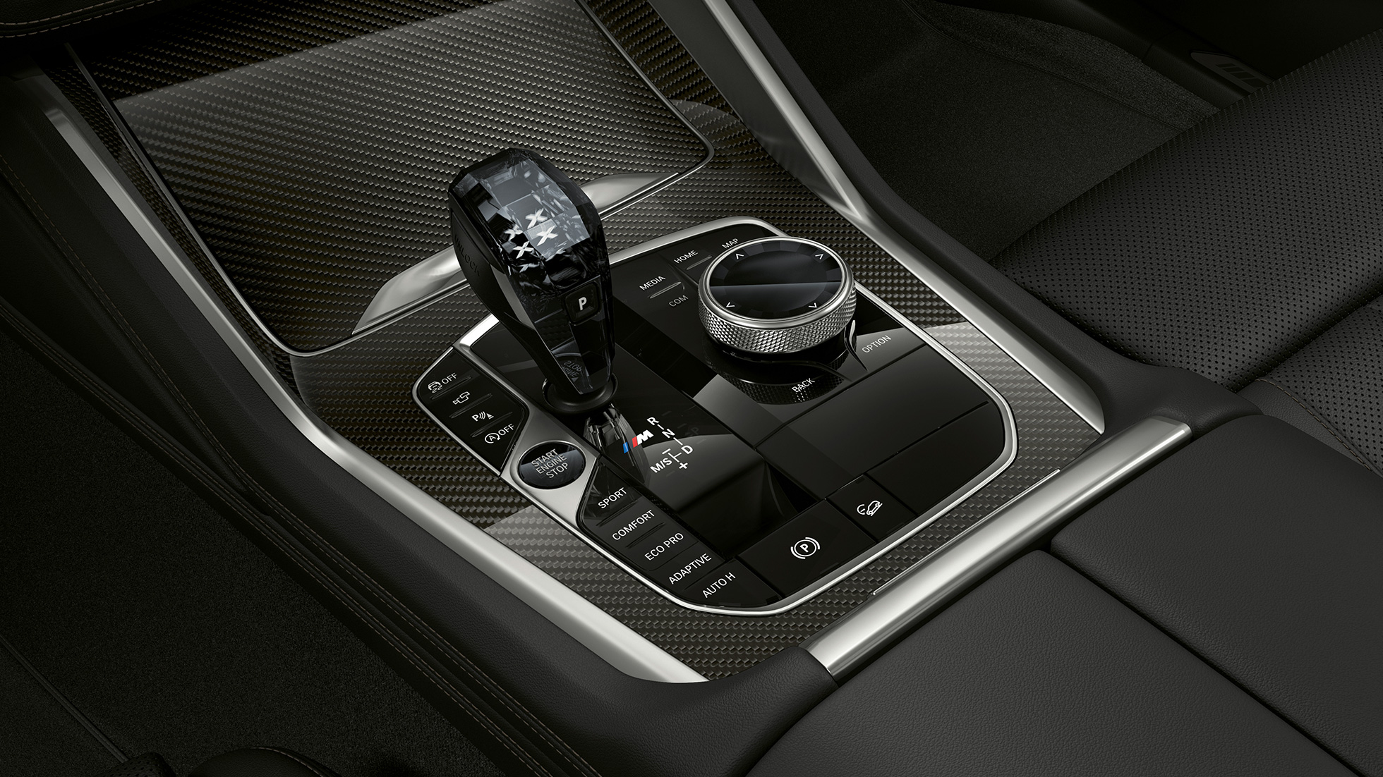 BMW X6 with BMW xLine, centre console. BMW X6 Interior with BMW xLine with focus on centre console.