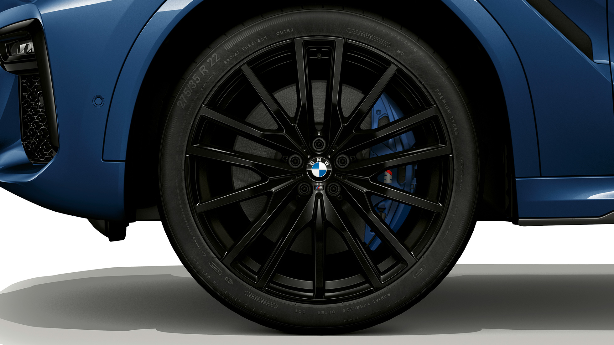 BMW X6 with M Sport package, light alloy wheel. BMW X6 with M Sport package with focus on light alloy wheel.