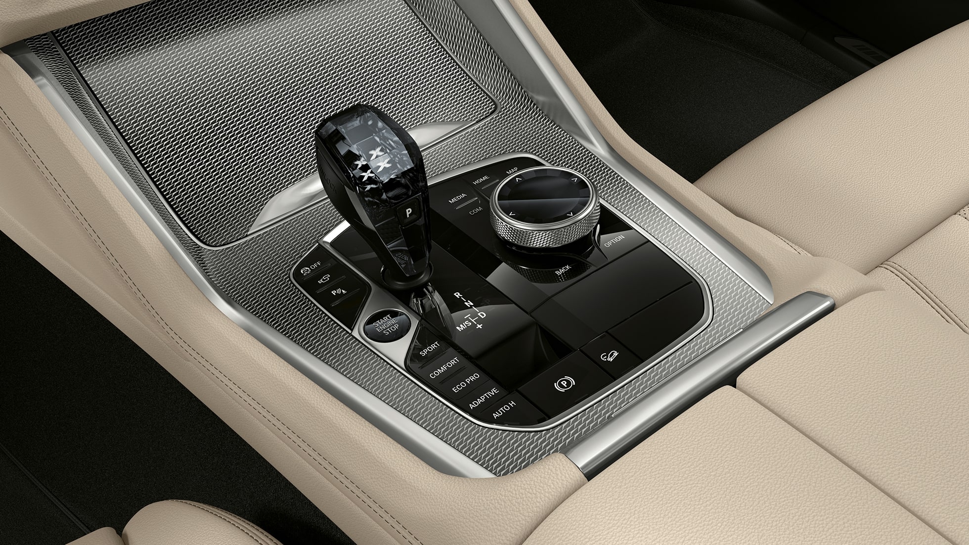 BMW X6 with M Sport package, centre console. BMW X6 Interior with M Sport package with focus on centre console.