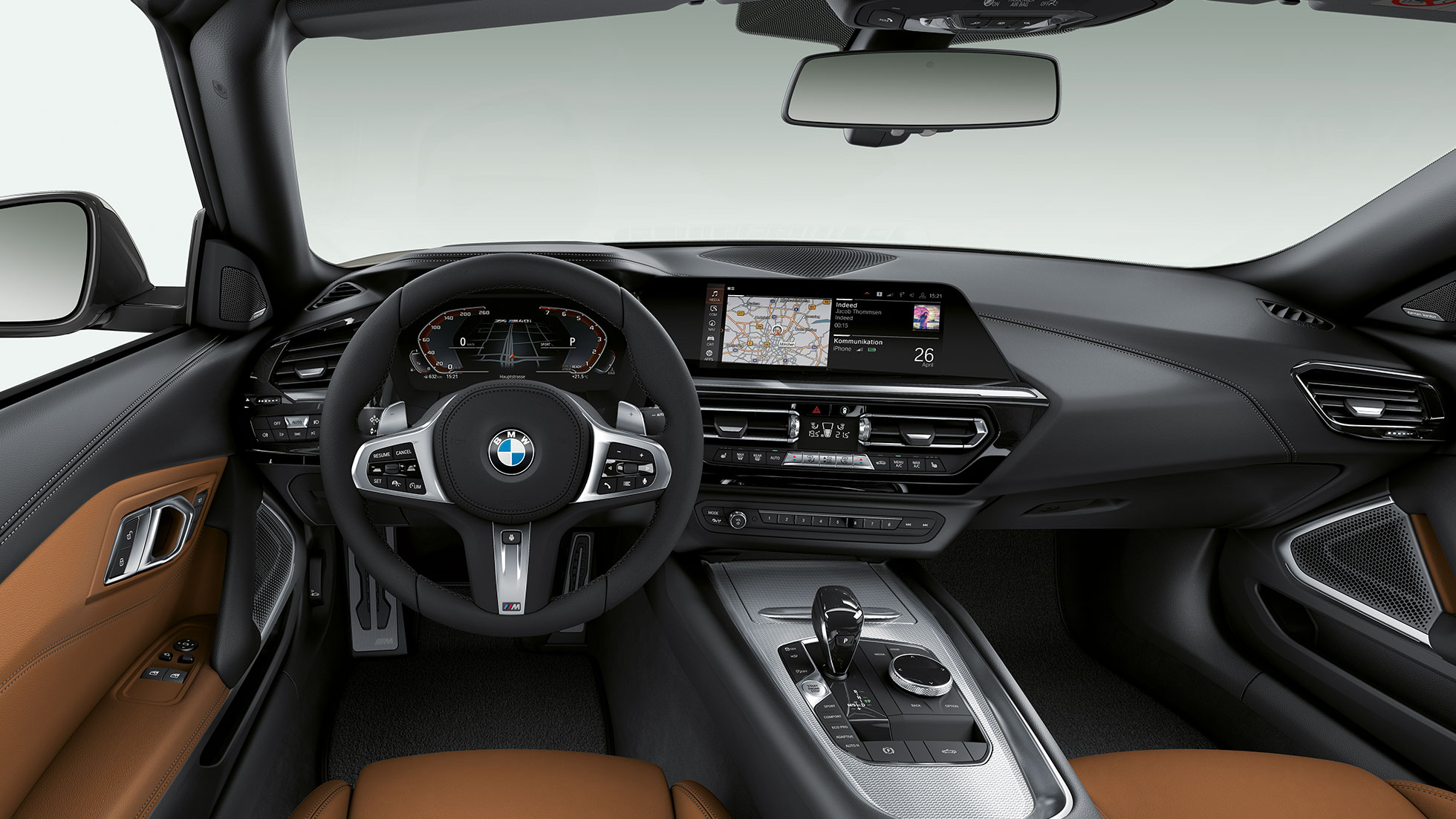 BMW Z4 Roadster M40i, steering wheel and driver’s place BMW Z4 Roadster M40i