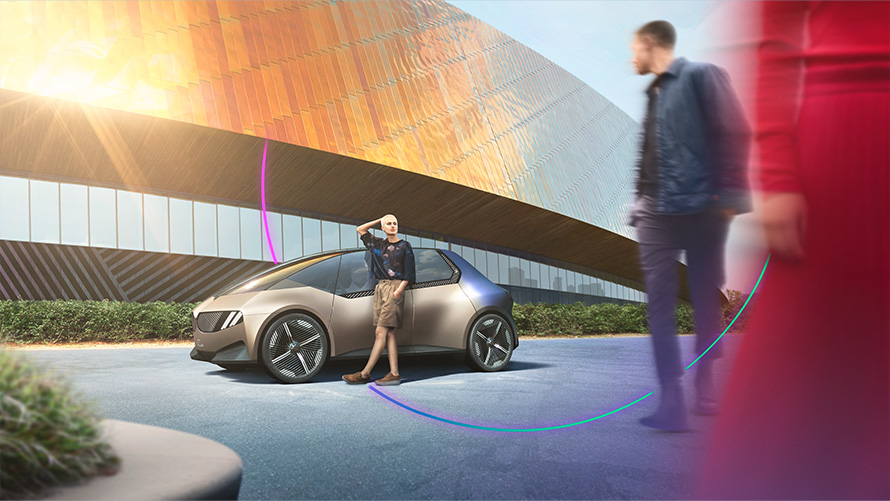 Objectives 2050 BMW Special Sales Sustainability Hub Overview BMW Special Sales Sustainability Hub Overview Objectives 2050 Man and woman in front of BMW concept car