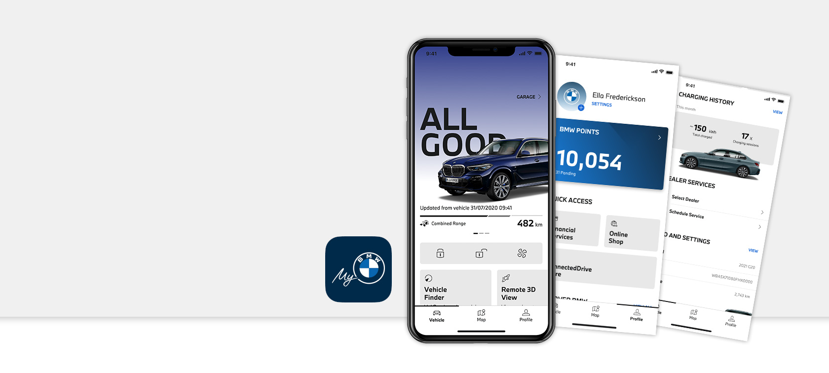 BMW Apps My BMW App on smartphones