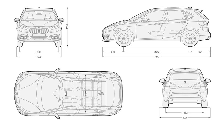 BMW 2 Series Active Tourer Technical Data