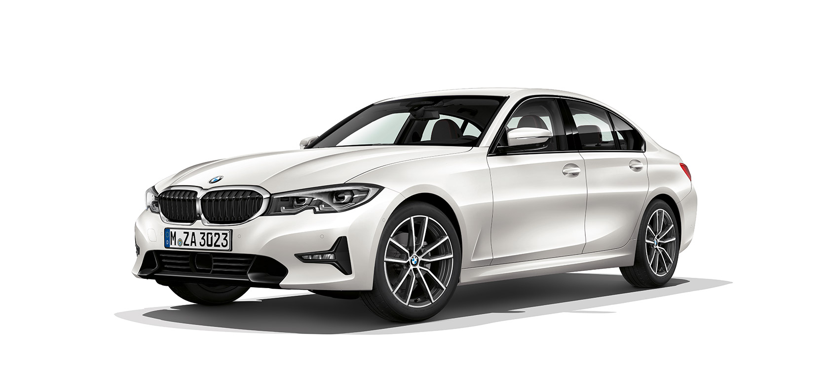BMW 3 Series – Advanced Driver Assistance for Safer, Smarter Driving White BMW 3 Series sedan displayed with the message 'Experience the freedom of tomorrow today,' emphasizing intelligent driver assistance systems