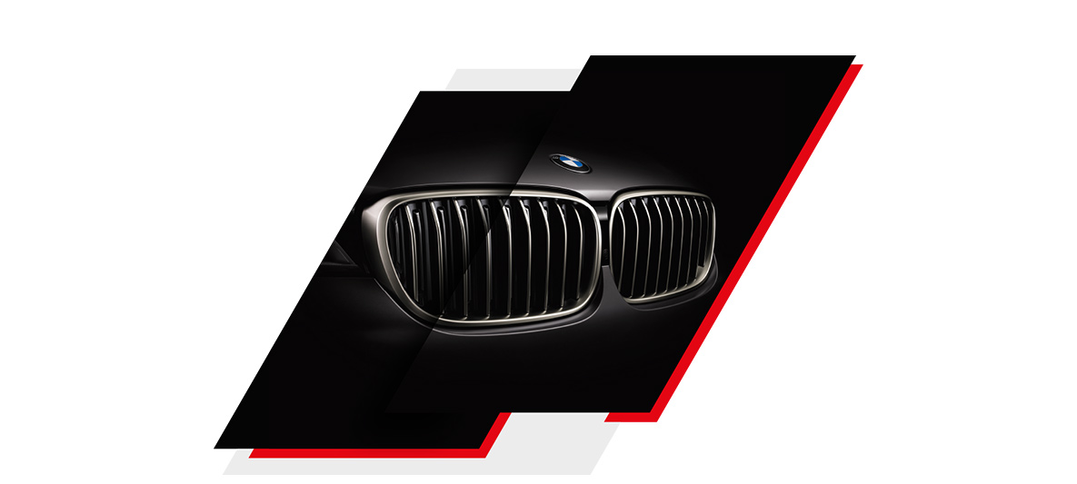 BMW M Performance Design – Iconic Kidney Grille and Dynamic Aesthetic Identity Close-up of a BMW kidney grille design element highlighting the sporty character of M Performance Automobiles
