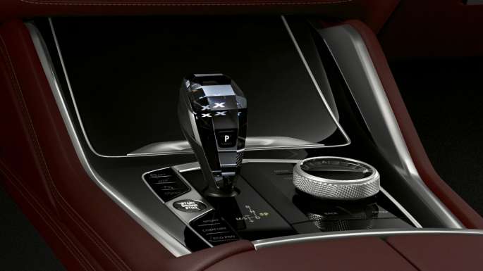 BMW X6 Interior with BMW Individual with focus on centre console.